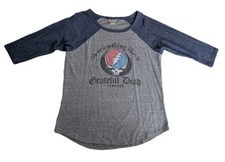 Junk Food Grateful Dead Women's 3/4 Sleeve Tee Shirt Colorblock Size XL USA Made