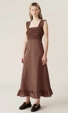 GANNI Sheer Seersucker Dress Size 32 - Excellent Condition