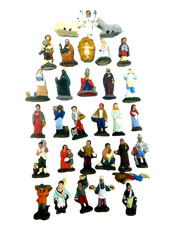 Serie Completa 25 Pastori in Terracotta Napoletana Cm 3,5 Personaggi Presepe