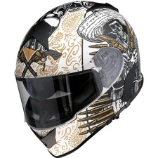 Z1R Warrant Helmet - Sombrero - White/Gold - Small