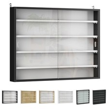 HOMCOM Vetrina a Ripiani Regolabili con Ante in Vetro