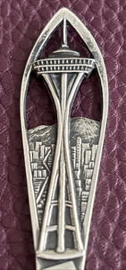 Space Needle Seattle World's Fair Century Expo 5.6" Sterling Souvenir Spoon 17g!