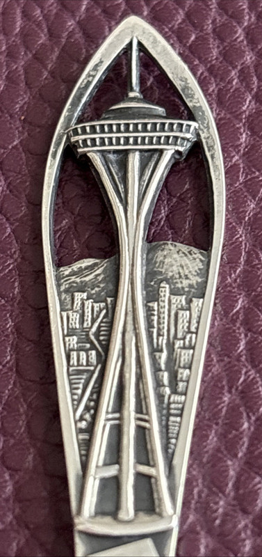 Space Needle Seattle World's Fair Century Expo 5.6" Sterling Souvenir Spoon 17g!