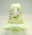 Fenton 2040 TP Hand Painted Hydrangeas on Topaz Opalescent Fairy Light w/Box LE
