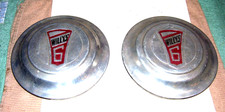 Pair 1930s Willys 6 Snap On Hubcaps-aluminum Pair 1930s Willys 6 Snap On Hubcaps-aluminum