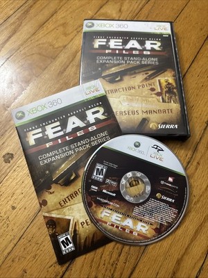 Xbox 360 2007 FEAR Files Complete Stand Alone Expansion Pack Series CIB See Pics
