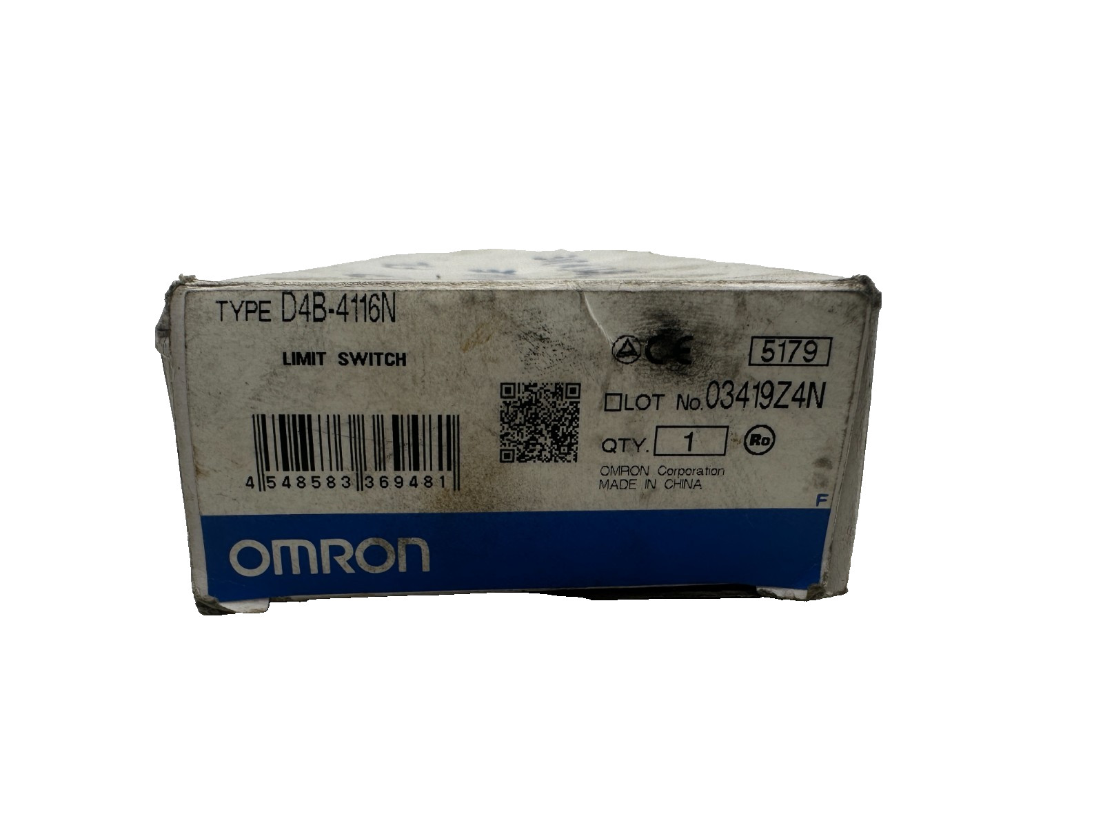Interrupteur de position OMRON D4B-4116N avec levier à galet et boîtier métallique IP67