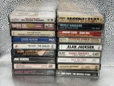 Vintage Country Rock Cassette Lot 18 Willie Nelson Johnny Cash Alan Jackson