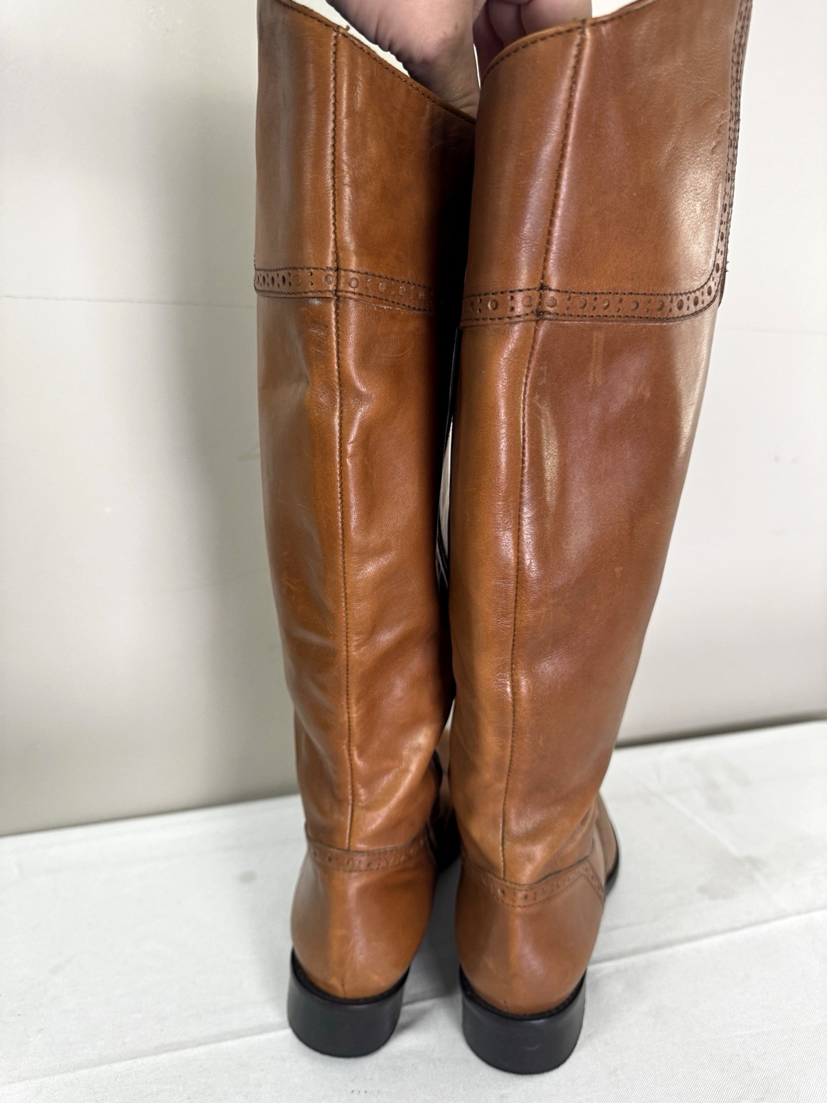 Gastone Lucioli Womens 37.5 Tawny Oxford Tall Riding Boot Equestrian Countryside