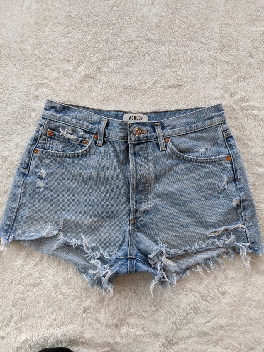 AGOLDE Parker Vintage Cut Off Shorts Jeans Distressed Swapmeet 27