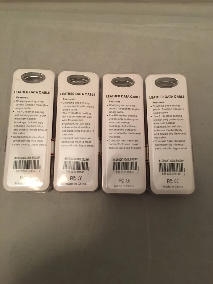 Cable de datos de cuero Mybat mirco usb puerto V9 dorado con soporte para cable Foto 3 de 4