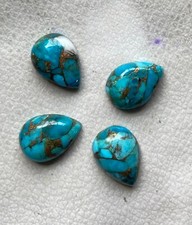  WHOLESALE BLUE COPPER TURQUOISE CABOCHON PEAR SHAPE LOOSE GEMSTONE