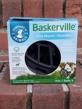 Baskerville Ultra Dog Muzzle  New In The Box Black Size 3 For Medium Size Dogs  