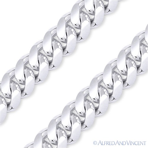 4,9 mm Miami Cuban Curb Link Herren Kette Armband .925 Sterling Silber mit Rhodium - Bild 2 von 2
