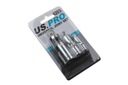 US PRO 3PC universal joint Socket Adapter Uj Knuckles Set 1/2" 1/4" 3/8 4203 - Picture 2 of 2
