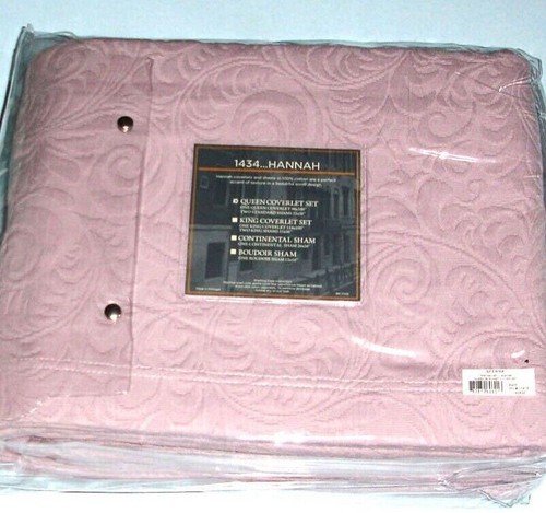 Sferra Hannah Lavender Queen 5 piezas Juego de fundas de algodón Matelasse Scroll Nuevo - Imagen 5 de 7