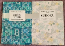 Lot Of 2 Classic Puzzles Sudoku Crossword Over 130 Puzzles Books