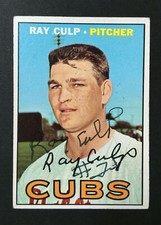 Ray Culp Cubs signed 1967 Topps baseball card #168 Auto Autograph MK 2