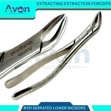 GERMAN DENTAL EXTRACTING FORCEPS LOWER INCISORS PREMOLARS & ROOTS #151 Dental In