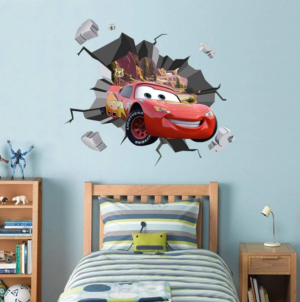Lightning Mcqueen Cars Movie 3D Explosion Effect Wall Sticker Decal - Image 2 of 3