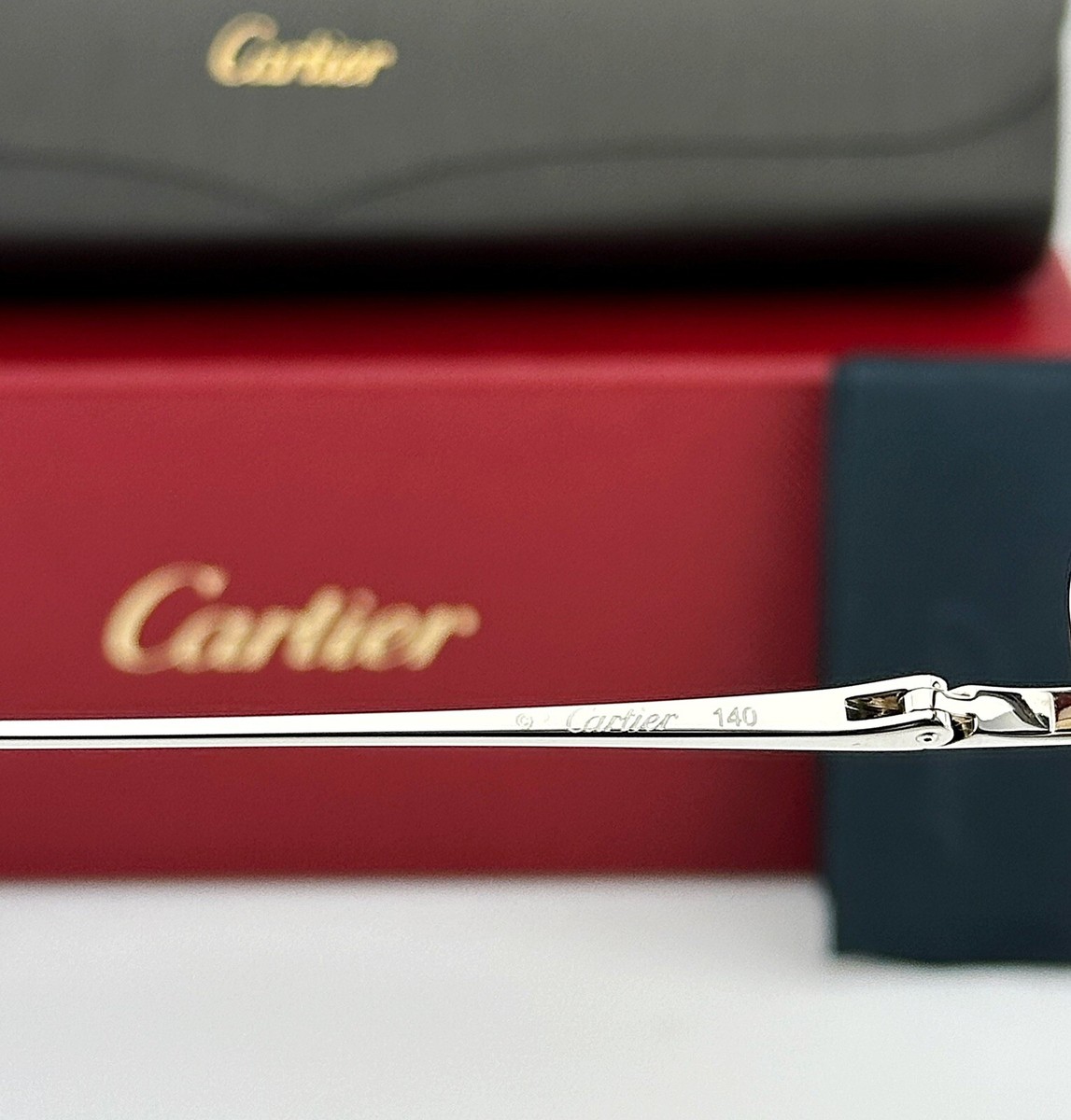 Cartier Panthere CT0311O 002 Women's Eyeglasses Silver Half-Rim