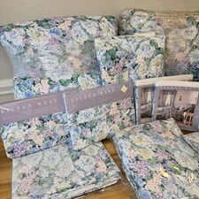 New 1988 Eileen West Utica Martex Delphinium Blue Floral Bedding Set Collection