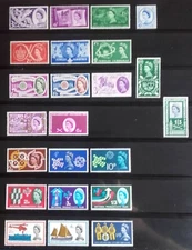 Queen Elizabeth II Pre-decimal Commemorative Stamps All Varieties Listed