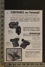 1954 TOY AD TELEPHONE ZIMPHONE VINTAGE PRODUCT ST LOUIS JAY ZIMMERMAN DIAL TD26