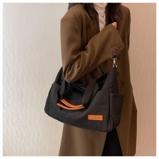 Unisex Casual Crossbody Bag Canvas Tote Shoulder Bag Casual Handbag Messenger