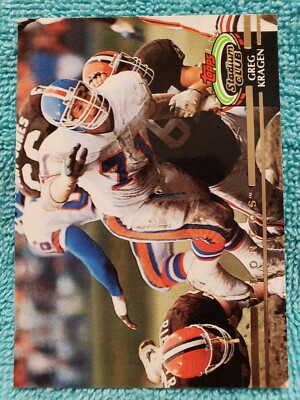 1992 TOPPS STADIUM CLUB GREG KRAGEN #76 DENVER BRONCOS