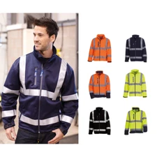 Yoko Hi-Vis Men's Softshell Jacket HVK09 - Waterproof Jacket Work Wear Fleece