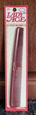 Lady Ace 7" Comb Burgundy Hard Rubber Fine Medium Hair Vintage # 19 Made in USA