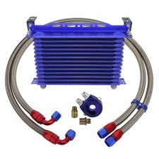Kit radiatore olio universale AN10 13 file con staffa + adattatore filtro olio kit linea tubo