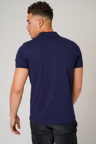 Polo uomo maglietta collo 1/4 zip pullover manica corta top DON jeans - Foto 11 di 28