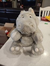 Kids of America Plush Hippopotamus 12" Stuffed Animal Grey Hippo
