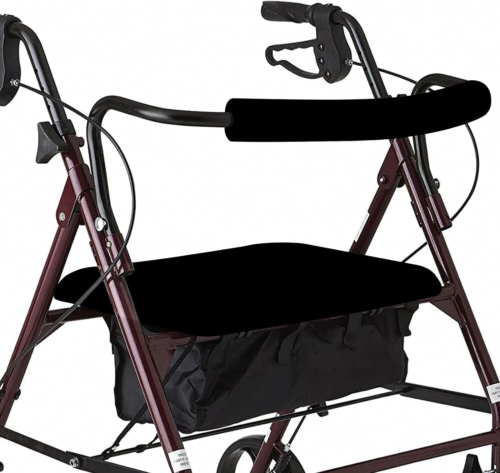 Andador Unisex Asiento y Respaldo Andador Rodillo Cubiertas Universal Suave Andador - Imagen 11 de 12
