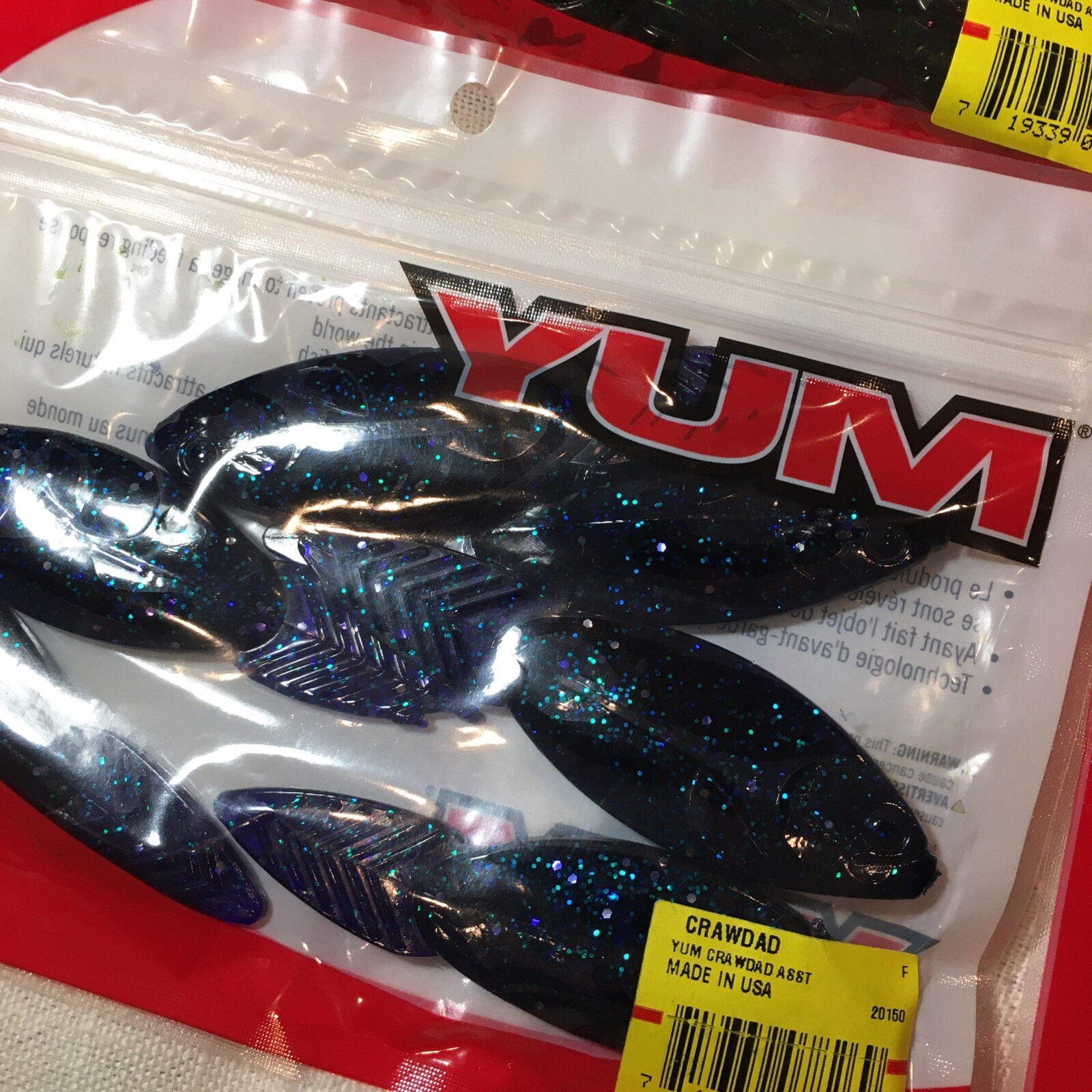 Yum Soft Plastic Fishing Bait Fish Lure Crawdad Tube Worm Assortment 12