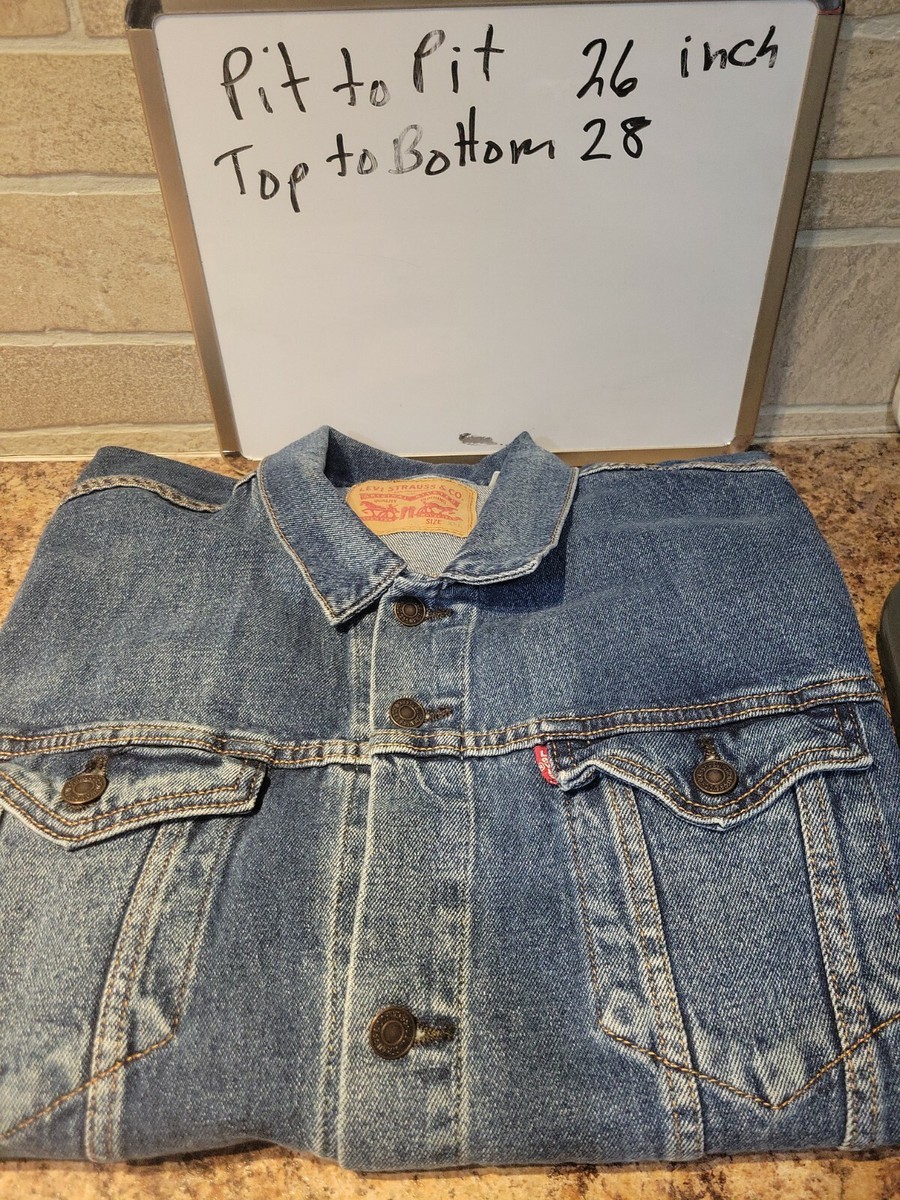 Levis Trucker Jacket Blue Denim Jean Med Wash Mens 2XL 72234
