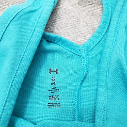 Under Armour Tank Top Womens XL Green Loose Heatgear Sleeveless - Picture 4 of 9