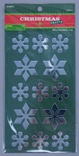 Christmas Crafts 13 pc Mirror Snowflakes Scrapbook Stickers