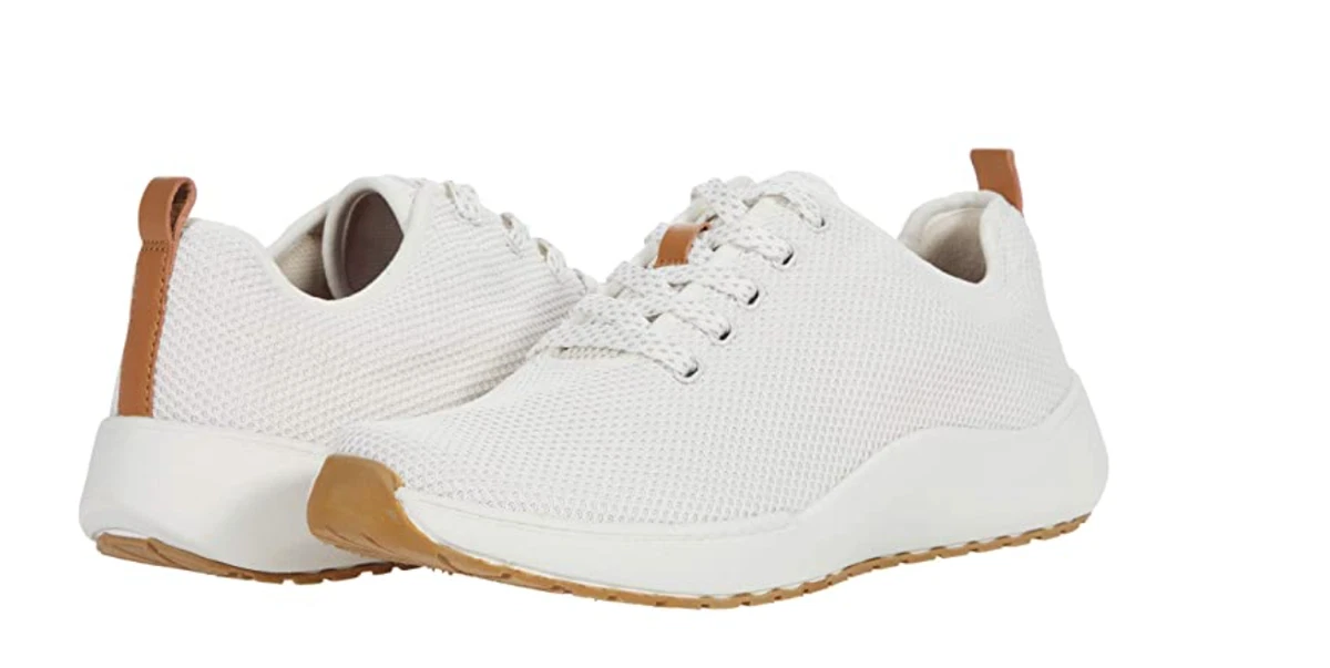 Dr. Scholls Lace up Knit Sneakers High Hopes White Select