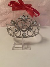 Sweet 16 Princess Tiara w/ Sparkly Rhinestones Birthday Crown Pre Owned item