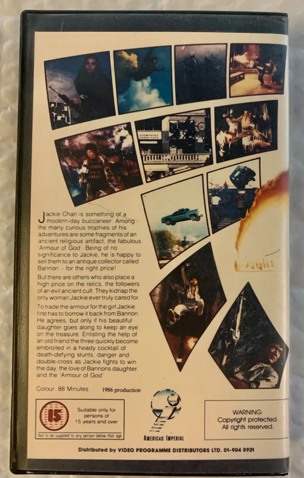 Armour of God (VHS) 1986 Jackie Chan & HK Legends Kung Fu Movie Classic New - Image 2 of 3