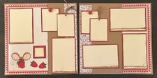 12X12 STRAWBERRY PICKING GARDEN PREMADE SCRAPBOOK 2 PAGES LAYOUT- TONYA 4460