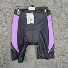 BALEAF Womens Small Bike Shorts Cycling Black Purple Padded UPF 50+