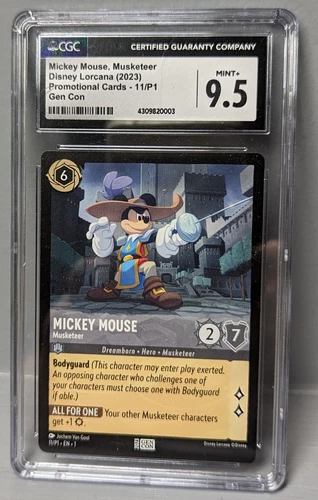 CGC 9.5 Mickey Mouse Musketeer Gen Con Promo 11/P1 2023 Disney Lorcana Gencon