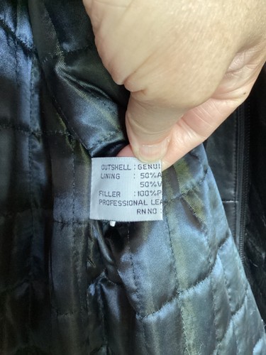 Adler Collection Authentic Men's XL Black Lamb Skin Leather Coat w/Lining - Picture 19 of 20