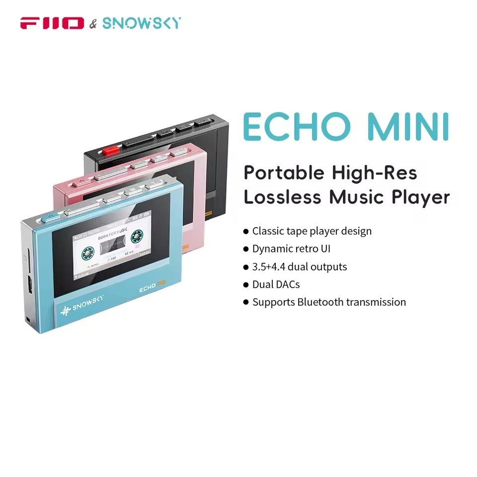 FiiO Echo Mini HiFi Bluetooth MP3 Pure Music Player, 15Hours