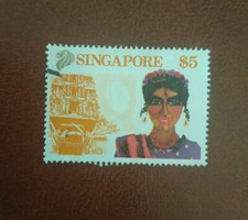 Singapour - 1990 Tourism - femme - paysage - O