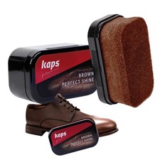 Kaps Instant Brown Shoe Shine Sponge for Leather Shoes, Boots  Accessories